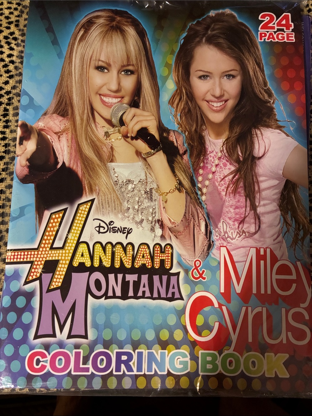 Disney Hannah Montana & Miley Cyrus. 24 page Coloring Book - Pink, Blue, Purple
